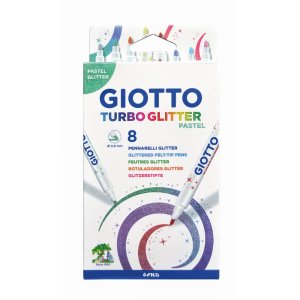 Feutre Giotto Glitter Pastel - paquet de 8 Feutre Giotto Glitter Pastel - paquet de 8