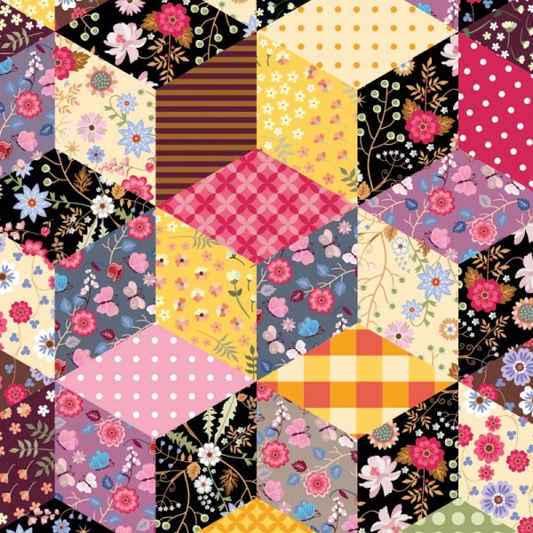 Trik  motifs 150 cm - Grand-mre patchwork