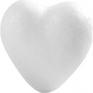 Coeurs en polystyrène - blanc - H6 cm - 50 pcs Coeurs en polystyrène - blanc - H6 cm - 50 pcs