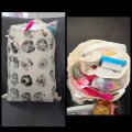 Image client Sac de transport coton 38 x 42 cm - anse courte naturel