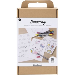 DIY Kit Draw - couleurs pastel - Figures mixtes DIY Kit Draw - couleurs pastel - Figures mixtes