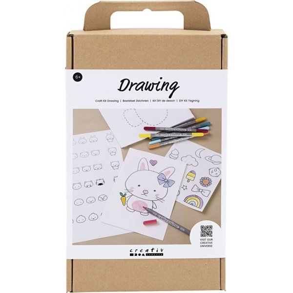 DIY Kit Draw - couleurs pastel - Figures mixtes