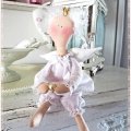 Image client Cheveux de poup�e - blanc 15 g