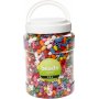Perles en bois - moyennes - couleurs et tailles mélangées - 2 l