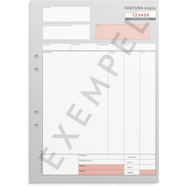 Facture - A4 - en 2 exemplaires - numérotée Facture - A4 - en 2 exemplaires - numérotée