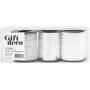 Cordon cadeau - argent - paillettes argentées - blanc - 3 x 15 m