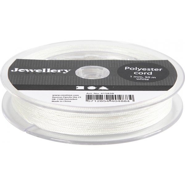 Cordon polyester - blanc - 50 m Cordon polyester - blanc - 50 m