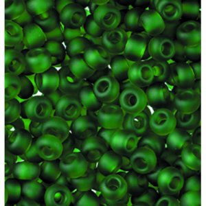 Rocailles mates transparentes ø 2,6 mm - vert foncé Rocailles mates transparentes ø 2,6 mm - vert foncé