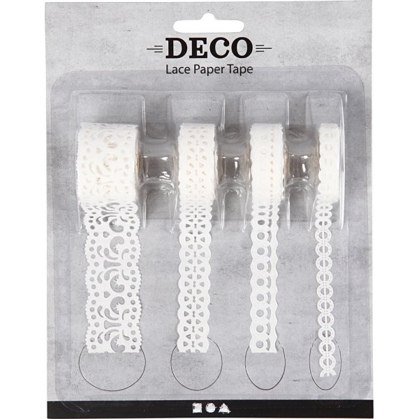 Dentelle en papier - blanc - 4 x 2 m Dentelle en papier - blanc - 4 x 2 m