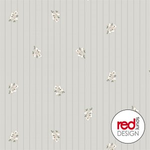 Toile cirée à motif floral rayé - Beige Toile cirée à motif floral rayé - Beige
