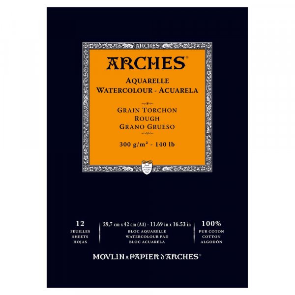 Bloc aquarelle coll Rough Grove Arches 300g