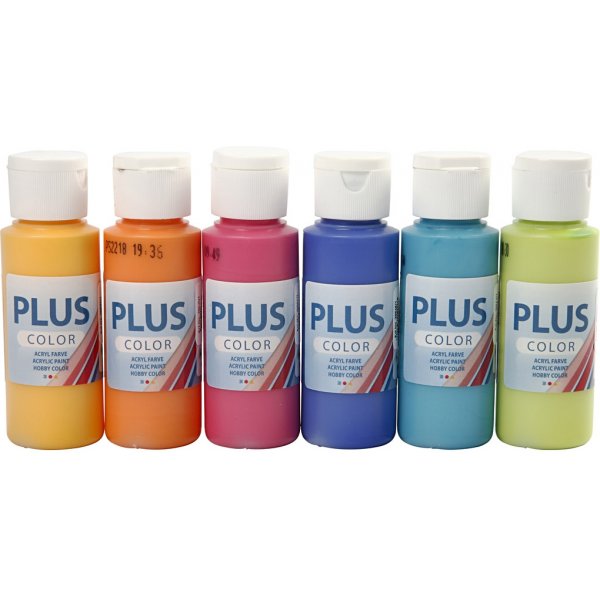 Peinture Plus Color Hobby - colorée - 6 x 60 ml Peinture Plus Color Hobby - colorée - 6 x 60 ml
