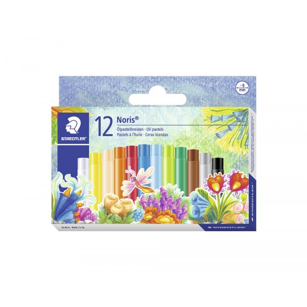 Crayons pastel  l'huile Noris 8 mm - 12 crayons
