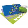 Punch papillon 5 cm - Vert/blanc