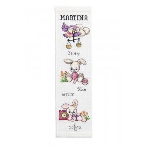 Kit de broderie Voile de naissance - Fille Kit de broderie Voile de naissance - Fille