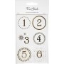 Numros de calendrier - or - blanc - 4 feuilles