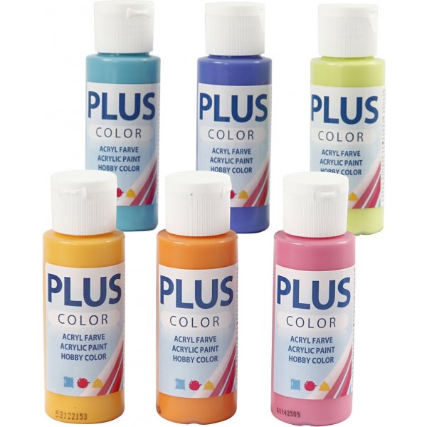 Peinture Plus Color Hobby - colorée - 6 x 60 ml Peinture Plus Color Hobby - colorée - 6 x 60 ml