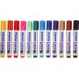 Marqueurs pour tableau blanc 4 mm - Couleurs mlanges - 12 pcs