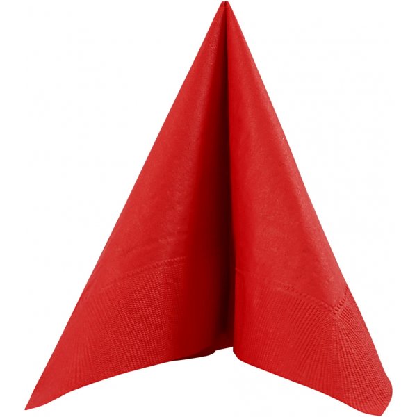 Serviettes - rouge - 20 pcs