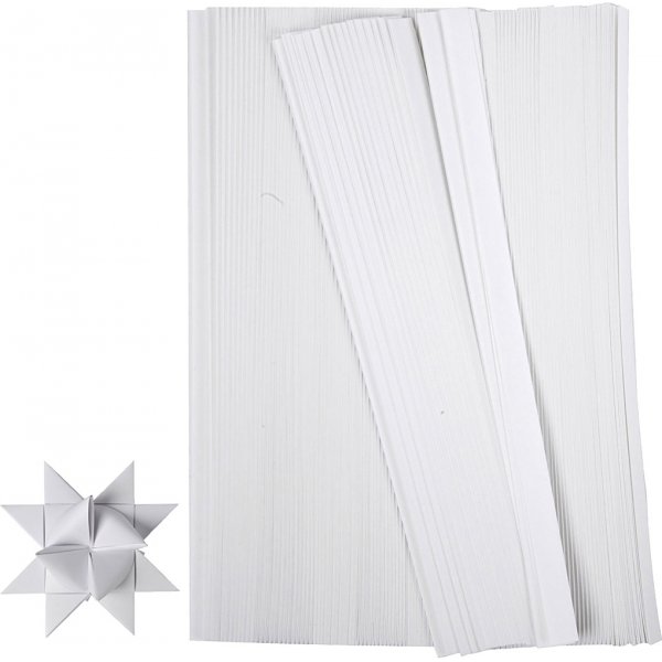Bandes étoiles - blanc - Ø4,5 cm, 500 bandes Bandes étoiles - blanc - Ø4,5 cm, 500 bandes