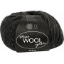 Fil de laine - mlange gris fonc - 100 g