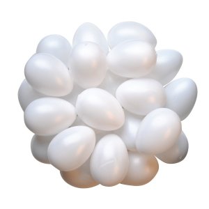 Oeufs en plastique - blancs Oeufs en plastique - blancs
