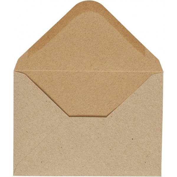 Enveloppe - naturel - 11,5 x 16 cm - 10 pcs Enveloppe - naturel - 11,5 x 16 cm - 10 pcs