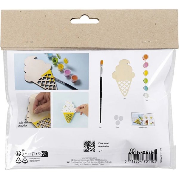 Mini Kit DIY Peinture, couleurs mlanges, Cne en verre
