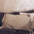 Image client Tissu en lin Aucun - Beige (1459/1/330) �cras�/Froiss�