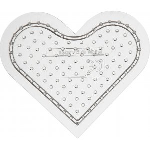 Assiettes en perles - transparentes - forme coeur Assiettes en perles - transparentes - forme coeur