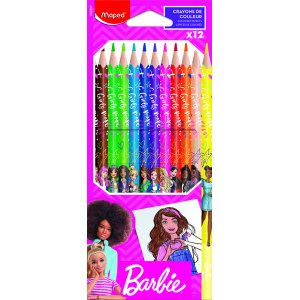 Set de crayons de couleur - Maped - 12 crayons Barbie Set de crayons de couleur - Maped - 12 crayons Barbie