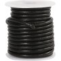 Cordon en cuir - noir - 3 mm - 5 m