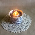 Image client Mèche plate cirée 3x12 / 8 cm - paquet de 10. avec support