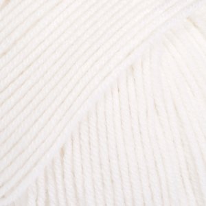 Fil DROPS Baby Merino Uni Color - 50g - Blanc (01) Fil DROPS Baby Merino Uni Color - 50g - Blanc (01)