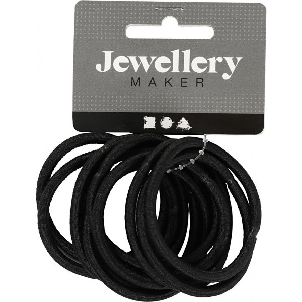 lastique  cheveux - noir - 10 pcs