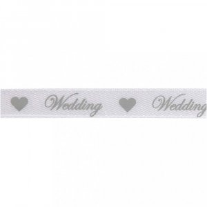 Ruban Satin - Mariage - Blanc Ruban Satin - Mariage - Blanc