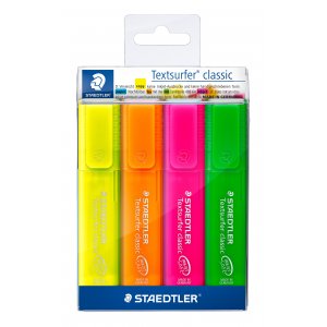 Surligneur Textsurfer Classic Rainbow - 4 stylos Surligneur Textsurfer Classic Rainbow - 4 stylos