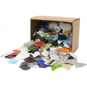 Mosaïque de verre - couleurs mélangées - Le contenu peut varier - 15-60 mm - 2 kg Mosaïque de verre - couleurs mélangées - Le contenu peut varier - 15-60 mm - 2 kg