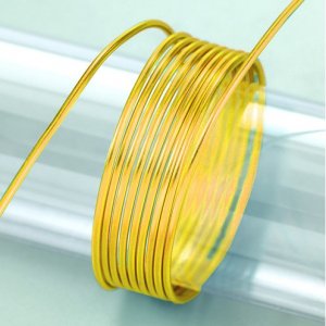 Fil d'aluminium ø 2 mm - doré 5 m / ~ 42 g Fil d'aluminium ø 2 mm - doré 5 m / ~ 42 g
