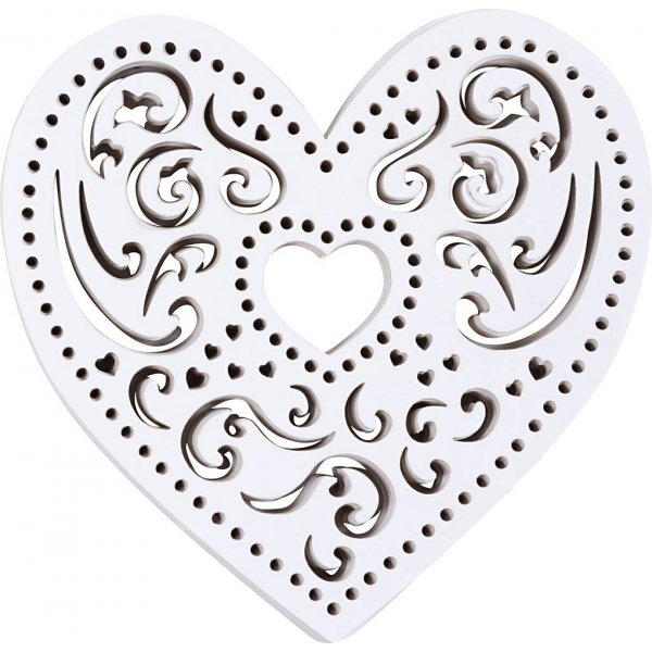 Coeur en filigrane - blanc - 18 pcs Coeur en filigrane - blanc - 18 pcs