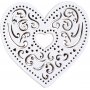 Coeur en filigrane - blanc - 18 pcs