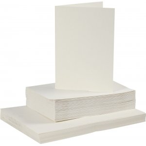 Cartes et enveloppes - blanc cassé 11,5 x 16,5 cm - 50 sets Cartes et enveloppes - blanc cassé 11,5 x 16,5 cm - 50 sets