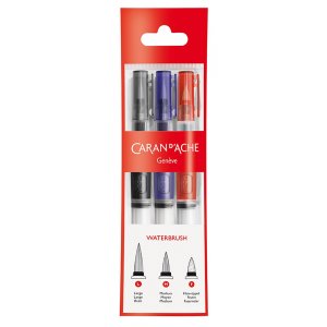 Stylo pinceau Caran d'Ache - 3 stylos pinceaux vides Stylo pinceau Caran d'Ache - 3 stylos pinceaux vides