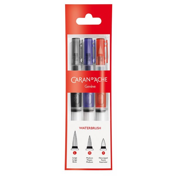 Stylo pinceau Caran d'Ache - 3 stylos pinceaux vides