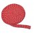 Tissu tricoté tubulaire 3 cm rouge/gris Tissu tricoté tubulaire 3 cm rouge/gris