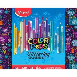 Set de loisirs créatifs - Maped - Trousse de crayons de couleur pailletés Set de loisirs créatifs - Maped - Trousse de crayons de couleur pailletés