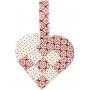 Set de loisirs cratifs - Coeurs tresss - motif rouge/blanc - 8 pcs