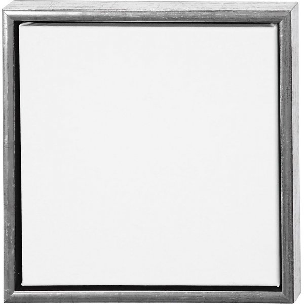 ArtistLine Toile avec cadre - argent antique/blanc - 34x34 cm