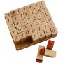 Timbres - lettres et chiffres - 13 x 13 mm - 42 pcs