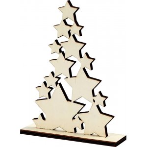 Sapin de Noël aux étoiles - 14,7 x 19,6 cm Sapin de Noël aux étoiles - 14,7 x 19,6 cm